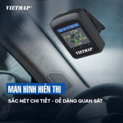 Cảm Biến Áp Suất Lốp TPMS Vietmap TW50 Cảnh Báo Tiếng Việt, Kết Nối Điện Thoại, Màn Hình Android
