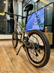 Xe đạp minivelo ráp theo yêu cầu Silverock Dewy 20' phanh đĩa màu Grey