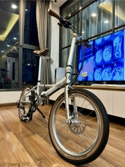 Xe đạp gấp ráp theo yêu cầu Fnhon Monsoon 20' phanh đĩa màu Silver