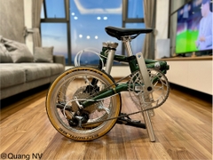 Xe đạp gấp ráp theo yêu cầu Fnhon Gust 16' phanh đĩa màu Green