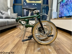 Xe đạp gấp ráp theo yêu cầu Fnhon Gust 16' phanh đĩa màu Green