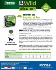 Pate mèo Triệt sản - Bwild thịt heo rừng và rau 100g