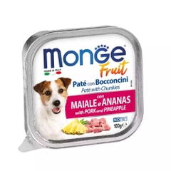 Pate chó Monge Fruit AD thịt heo và trái thơm 100g