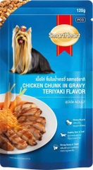 Thức ăn ướt cho chó dạng túi Smartheart Special 120g - Vị Gà viên nấu sốt  Teryaki kiểu nhật