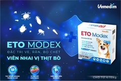 ETO Modex - Diệt ve, rận, bọ chét, điều trị viêm da do Demodex, Sarcoptes cho chó - 6 Viên