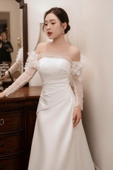 Váy Đi Bàn Luxury Wedding Gown CD21