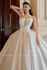Váy Cưới Satin Gân Nổi Cao Cấp CD36 - UNA GOWNS