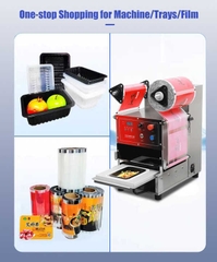 máy dán miệng khay nhựa tự động, thay khuôn linh động RS_ES25TA