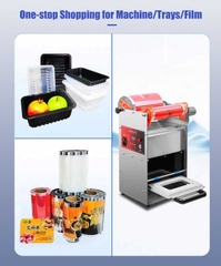 Máy Dán Miệng Khay Thực Phẩm Tự Động SIZE Lớn INOX 100% DF300T✅