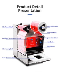 máy dán miệng khay nhựa tự động, thay khuôn linh động RS_ES25TA