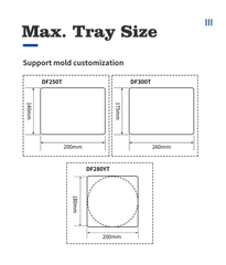 Máy Dán Miệng Khay Thực Phẩm Tự Động SIZE Lớn INOX 100% DF300T✅