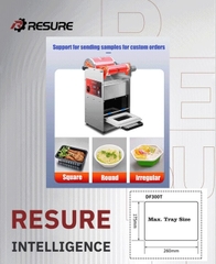 Máy Dán Miệng Khay Thực Phẩm Tự Động SIZE Lớn INOX 100% DF300T✅