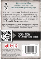 Fantasy Flight Games Arkham Horror The Card Game Blood on the Altar MYTHOS PACK - Unearth the Secrets of Dunwich! Cooperative Living Card Game, Ages 14+, 1-4 Players, 1-2 Hour Playtime