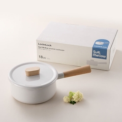 CSU2181-Nồi 1 tay cầm có nắp SUIT MELLOW LocknLock 18CM-BEG-CN-6-IRON-Single