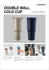 HAP502NVY - Ly nhựa 2 lớp LocknLock 900ml - Màu Navy