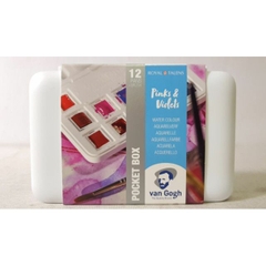 Set màu nước nén Vangogh hãng Royal Talens 12 nhũ 15 24 36 màu