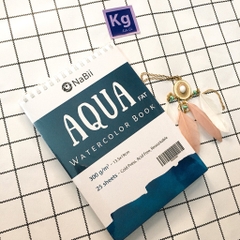 Giấy vẽ màu nước hãng Nabii AQUA Fat 300gsm sổ vẽ A4 A5 IMASketchbook 32t 160gsm