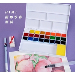 Set Màu Nước Himi Dạng Nén kèm giấy vẽ cọ bút tẩy