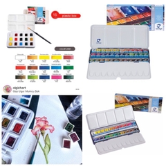 Set màu nước nén Vangogh hãng Royal Talens 12 nhũ 15 24 36 màu