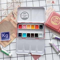 Màu nước Holbein Pocket set đặc biệt 12 Nanakami Yufushi Lemon Shigure Higuchi 24 Botanical 48 mix