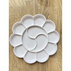 Khay pha màu Palette hoa, hình sóng & 28 ô vẽ màu nước