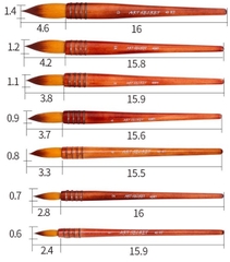 Cọ vẽ Mop Art Secret 40 RT Hàn Quốc thân gỗ