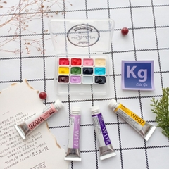 Màu nước Holbein Pocket set đặc biệt 12 Nanakami Yufushi Lemon Shigure Higuchi 24 Botanical 48 mix