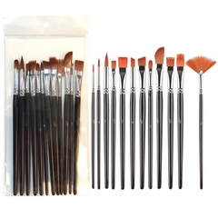 Bộ 12 cọ vẽ mỹ thuật vẽ màu nước, màu bột, gouache sơn dầu, vẽ mặt hóa trang...