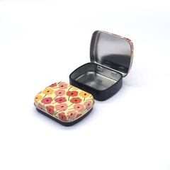 Hộp thiếc mini nhỏ Trắng Đen hoạ tiết đựng pan màu đựng đồ đa năng