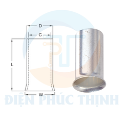 KST-EN120-32 / Đầu cosse pin rỗng trần 120 mm2 - NON-INSULATED CORD END TERMINALS hãng KST (bịch 10 cái)