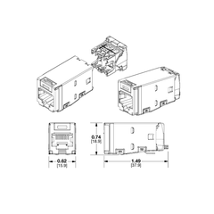 CJS688TGY / Mô-đun Giắc Cắm Có Vỏ Bọc Panduit RJ45 - Cat 6 TG - Đen