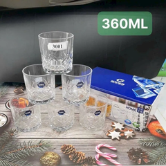 Bộ 6 cốc thủy tinh cắt laze cao cấp 2001