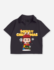 Áo bé gái croptop Labubu