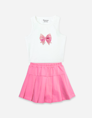 Set váy bé gái hình nơ Bomines