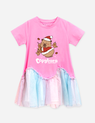 Váy bé gái phối lưới Capybara