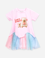 Váy bé gái phối lưới Capybara