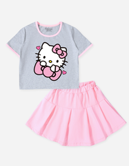 Set váy bé gái Hello Kitty Bomines