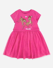 Váy bé gái tay ngắn Bambi phối lưới