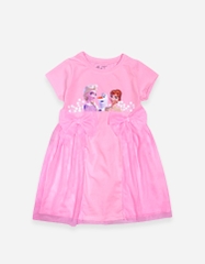 Váy bé gái đính nơ Elsa Anna