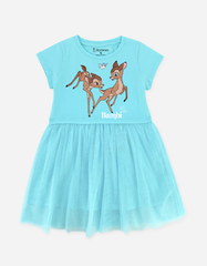 Váy bé gái tay ngắn Bambi phối lưới