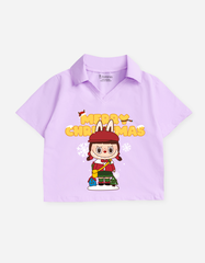 Áo bé gái croptop Labubu