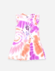 Váy bé gái tay cánh tiên loang màu công chúa Elsa