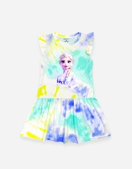 Váy bé gái tay cánh tiên loang màu công chúa Elsa