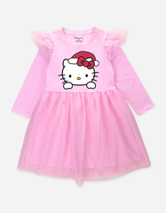 Váy Giáng sinh phối lưới tay dài