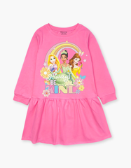 Váy bé gái tay dài mùa thu hoạ tiết công chúa