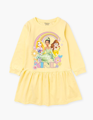 Váy bé gái tay dài mùa thu hoạ tiết công chúa