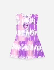 Váy bé gái tay cánh tiên loang màu công chúa Elsa