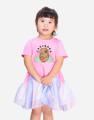 Váy bé gái phối lưới Capybara