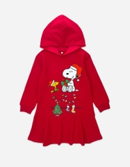 Váy Hoodie Snoopy bé gái tay dài có túi