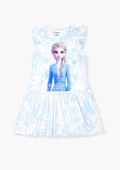 Váy bé gái tay cánh tiên loang màu công chúa Elsa